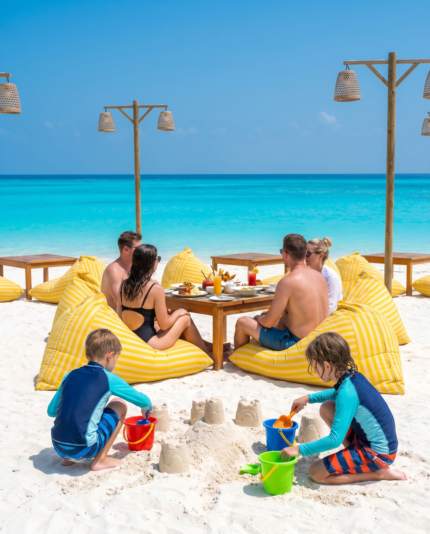 Koh Larn Samae beach restaurant tables overlooking sea