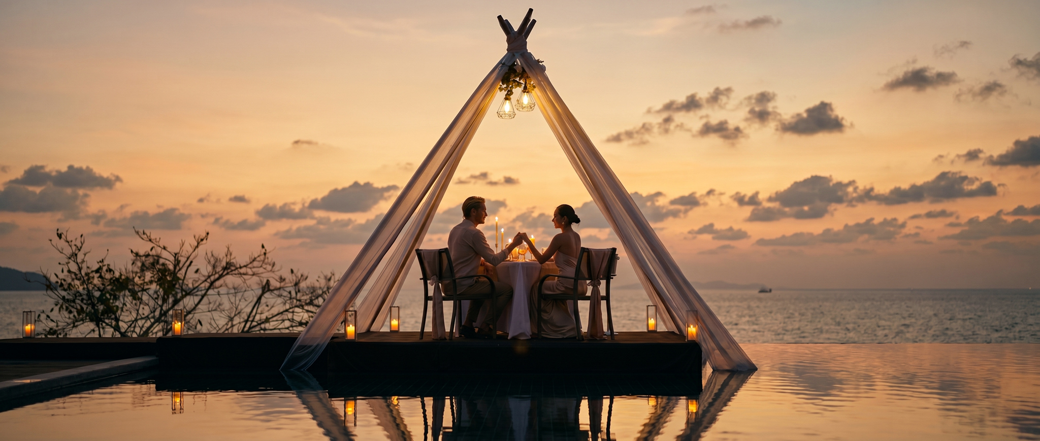 Pattaya fine dining dark editorial table setting