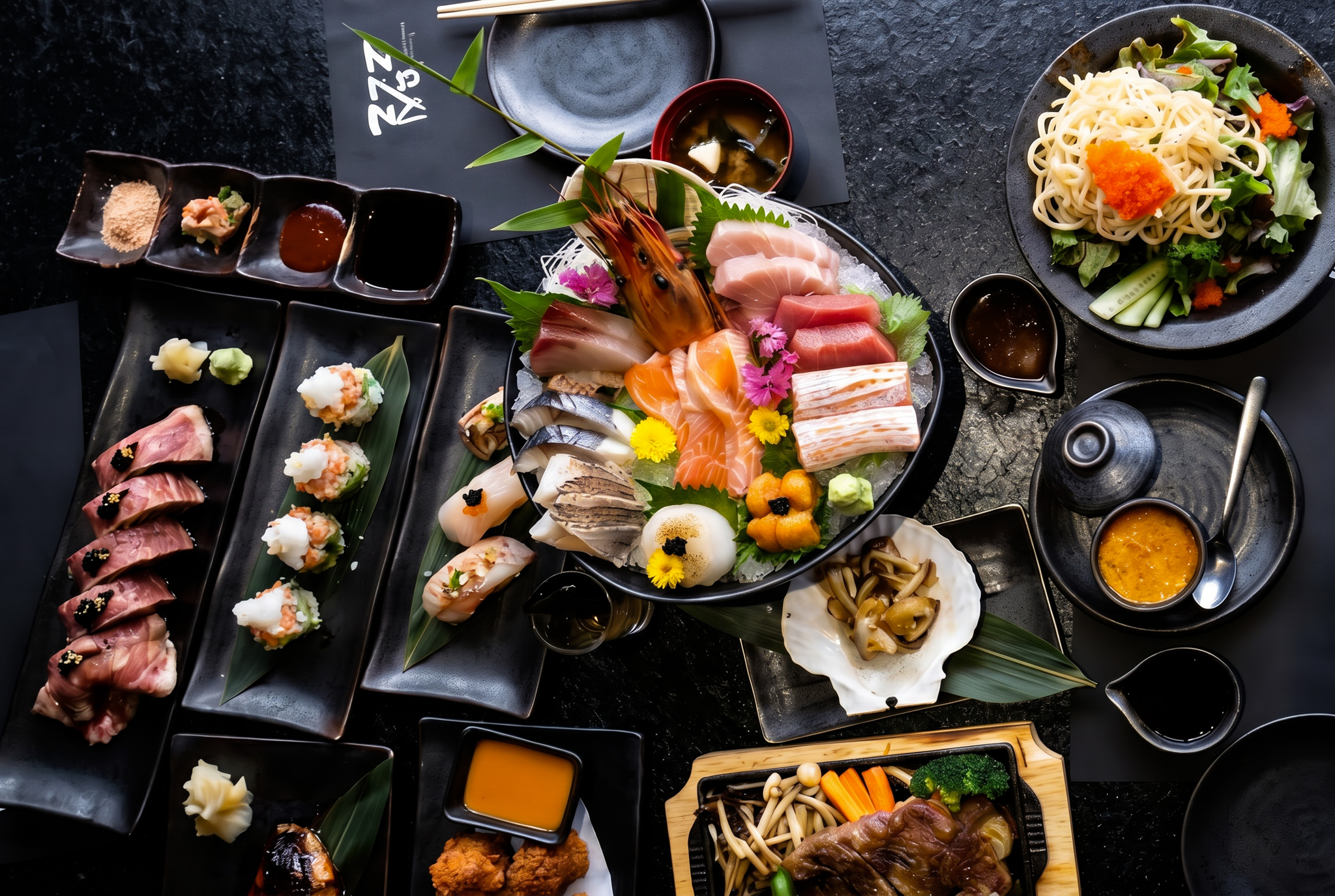Ronin Japanese Restaurant Naklua zen garden exterior evening Pattaya
