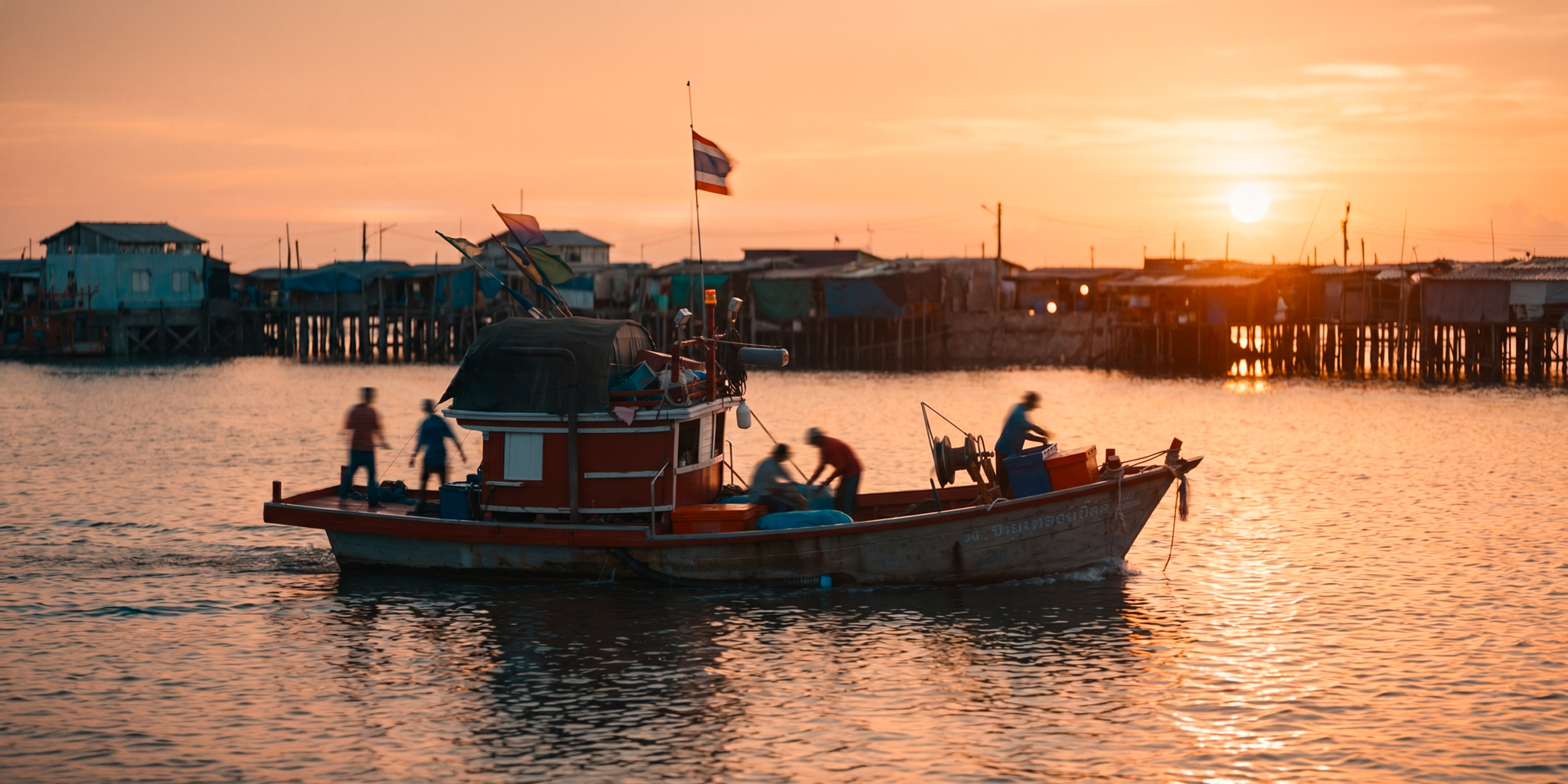 Naklua fish market pre-dawn ice sorting fresh catch