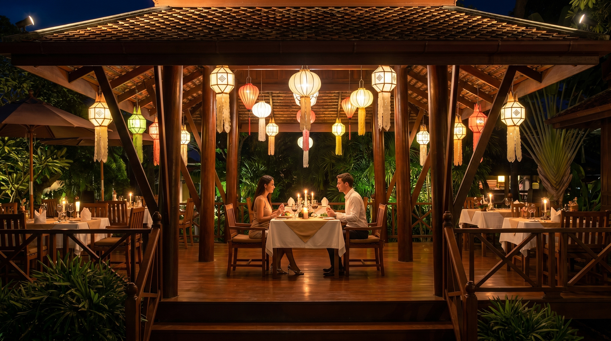 Sugar Hut Resort garden forest dining Pattaya Thai restaurant