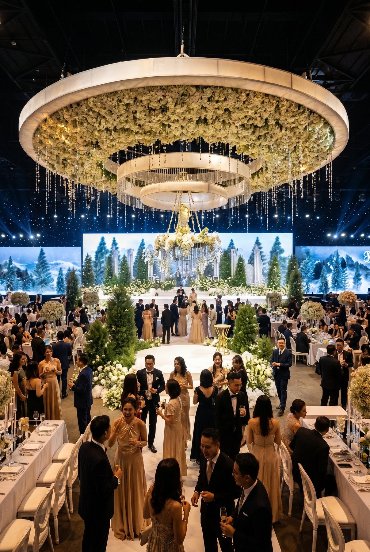PEACH Royal Cliff Convention Centre interior — chandelier-lit gala hall