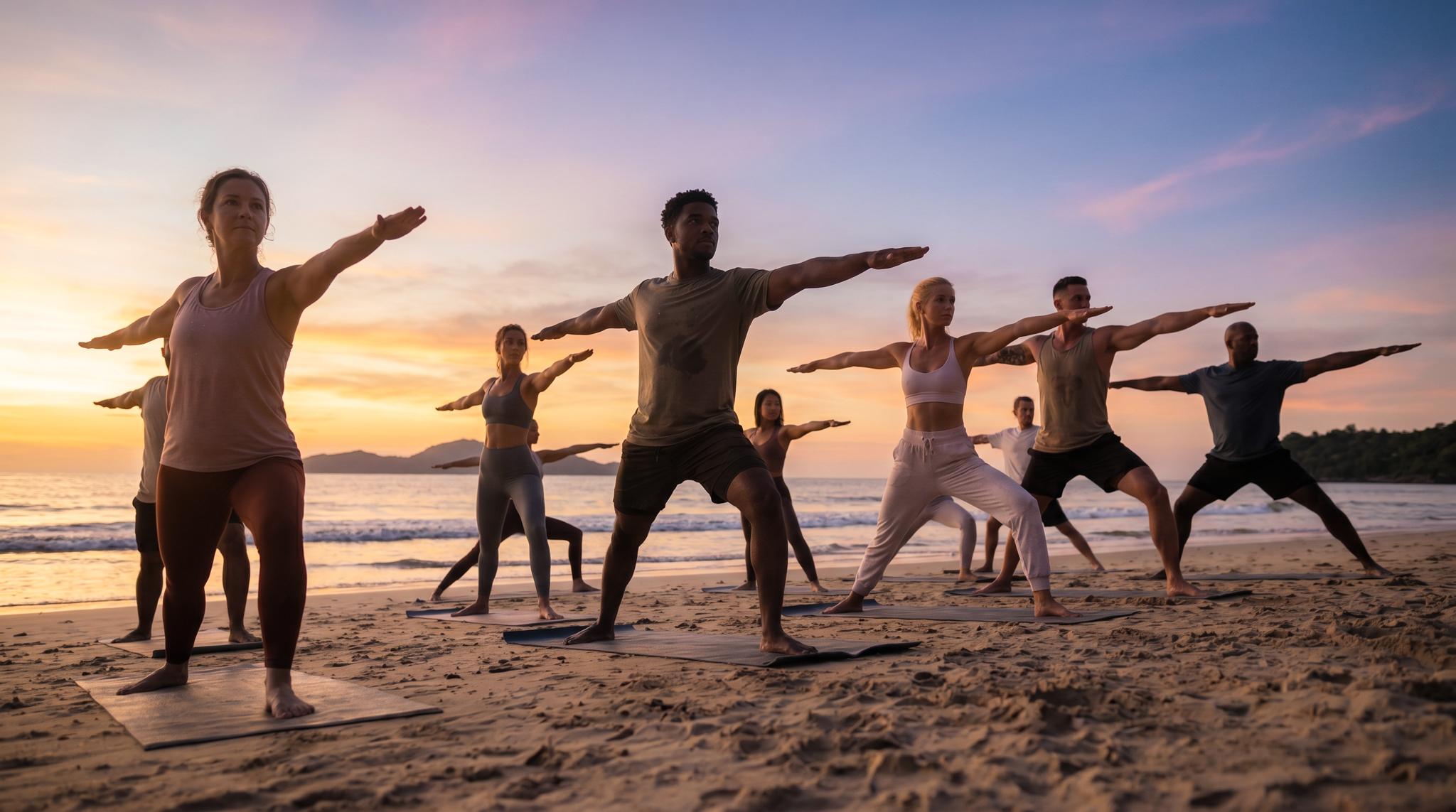 Wellness immersion itinerary dawn yoga beach Pattaya